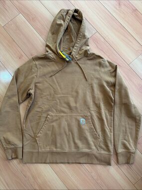 Carhartt Tan/Brown Hooded relaxed fit Sweatshirt